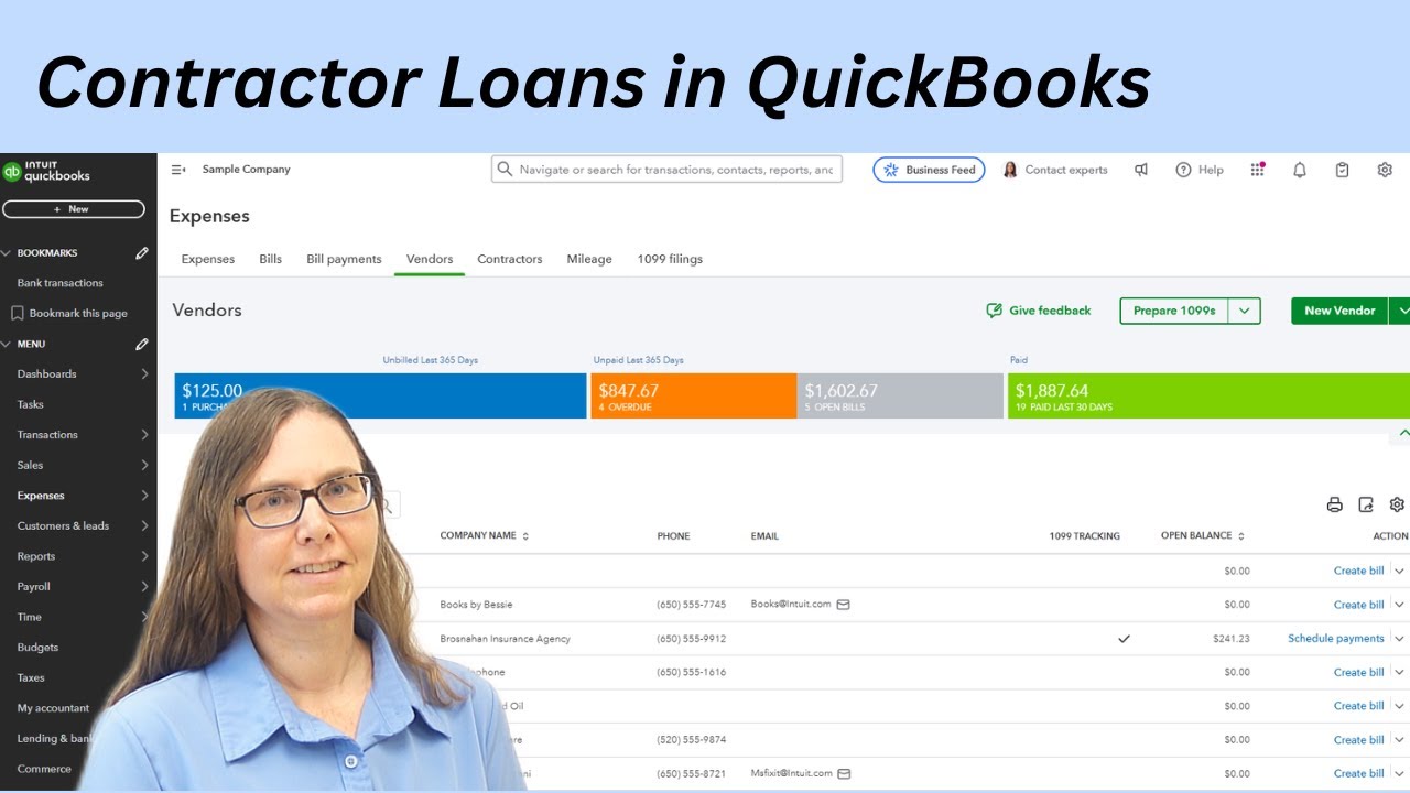 Contractor Loans in QuickBooks Online