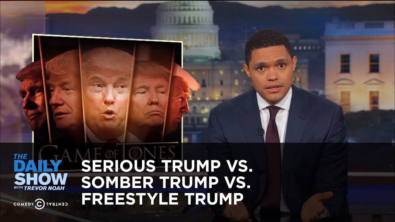 Serious Trump vs. Somber Trump vs. Freestyle Trump: The Daily Show