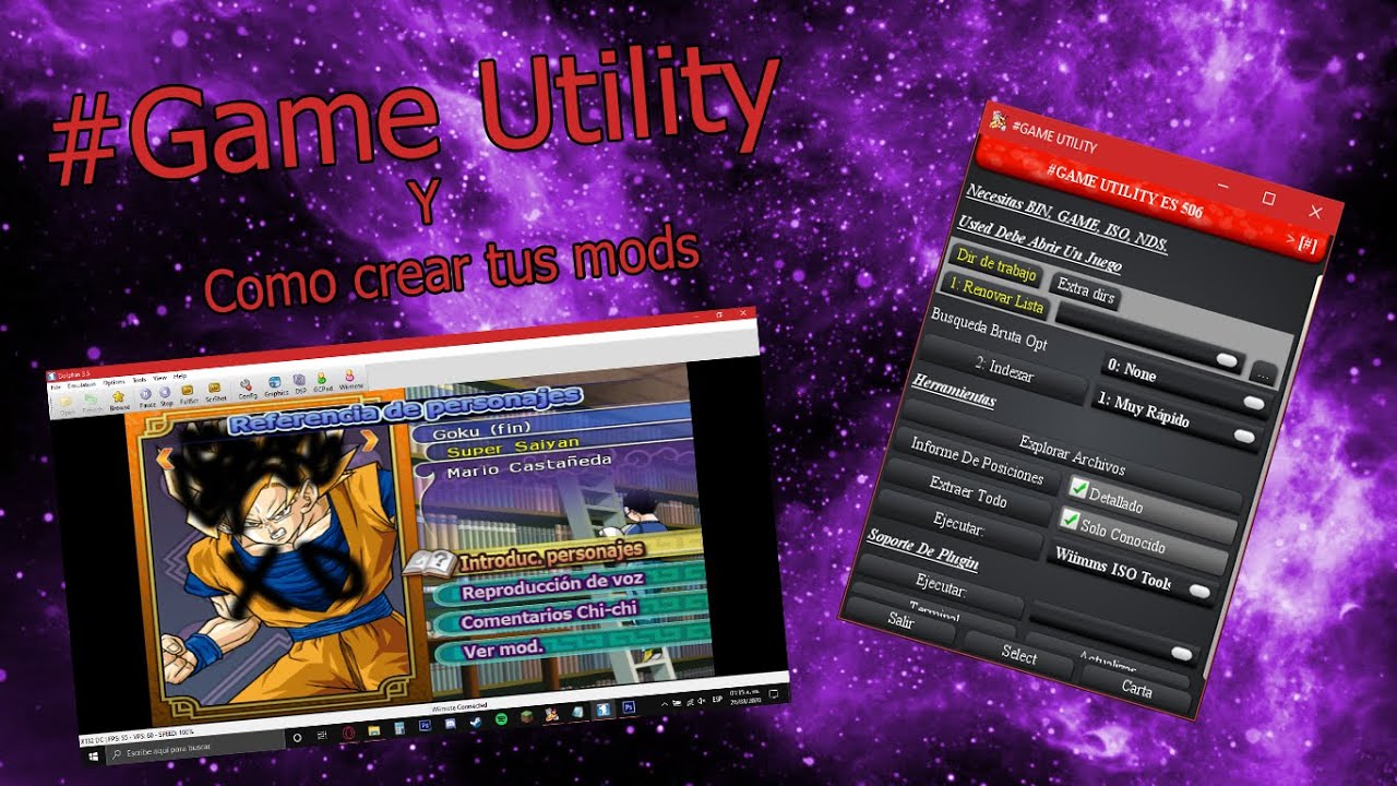 Funcionamiento y uso de la #GameUtility para moddear WII - Tutorial DBZ BT3 WII