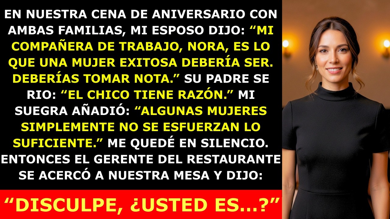 Mi Esposo Me Comparó Con Su Compañera en Nuestro Aniversario — Pero Cuando El Gerente Se Acercó…