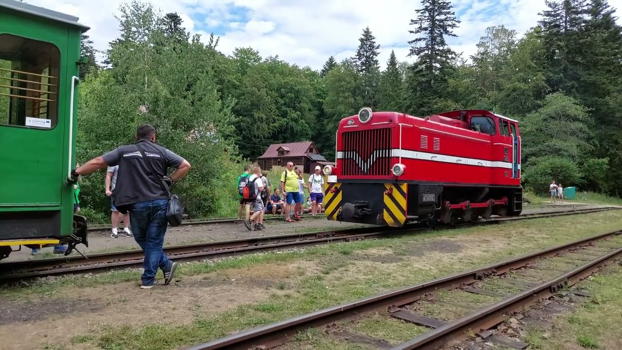 Bieszczadzka Kolejka Leśna lokomotywa LYd2 05 trasa do Balnicy, fragmenty trasy, manewry,