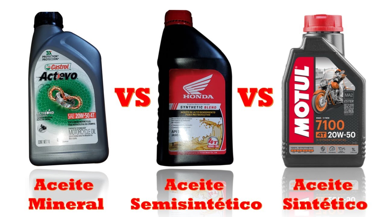 Aceite Mineral Vs Aceite Semisintético Vs Aceite  Sintético | Cuál es mejor?