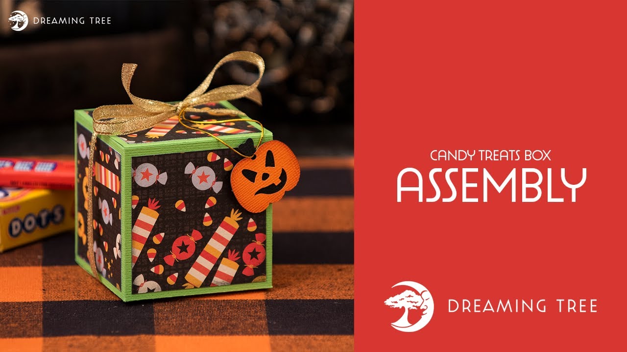 SVG File - Candy Treats Box - Assembly Tutorial (For Cricut, Silhouette, and ScanNCut)