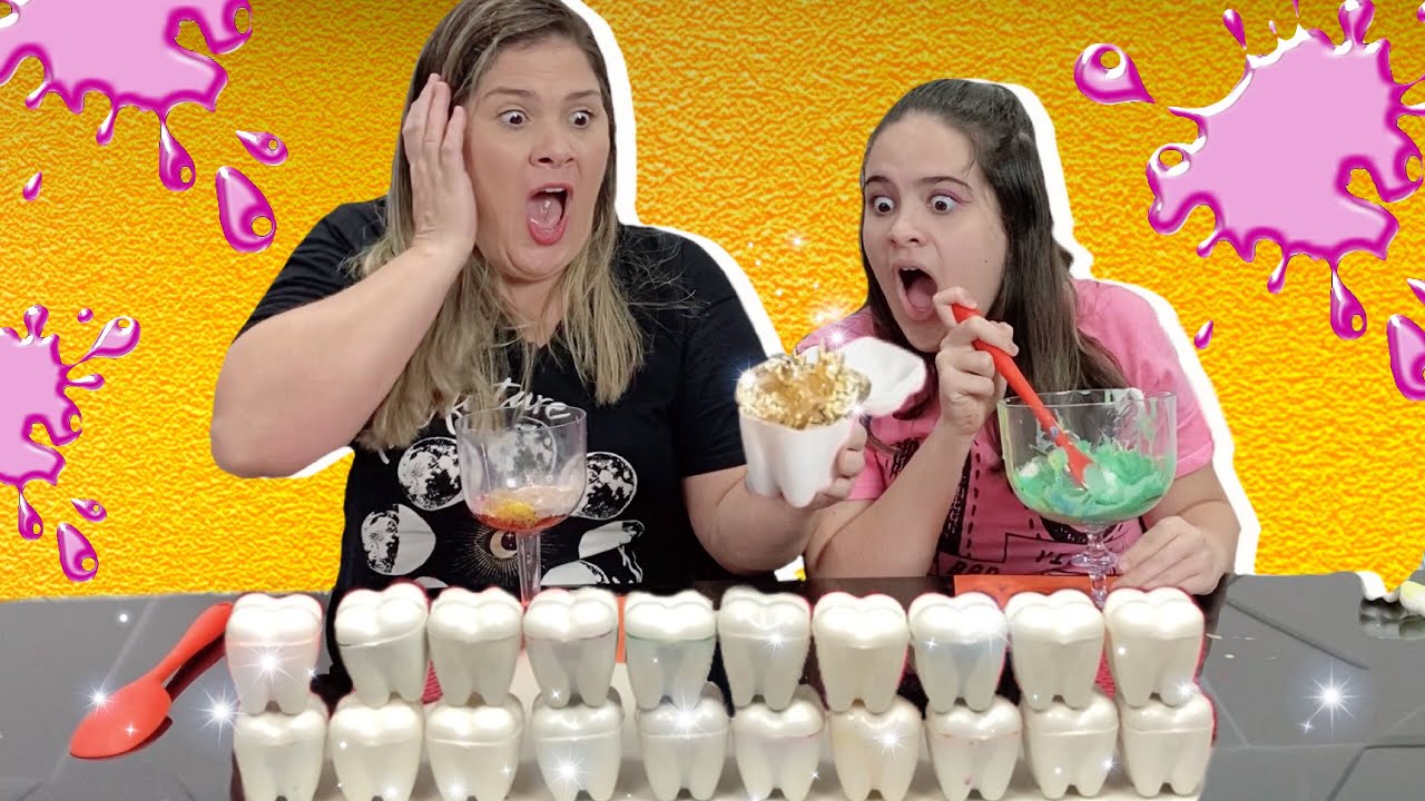 NÃO ESCOLHA O DENTE ERRADO! SLIME CHALLENGE #2