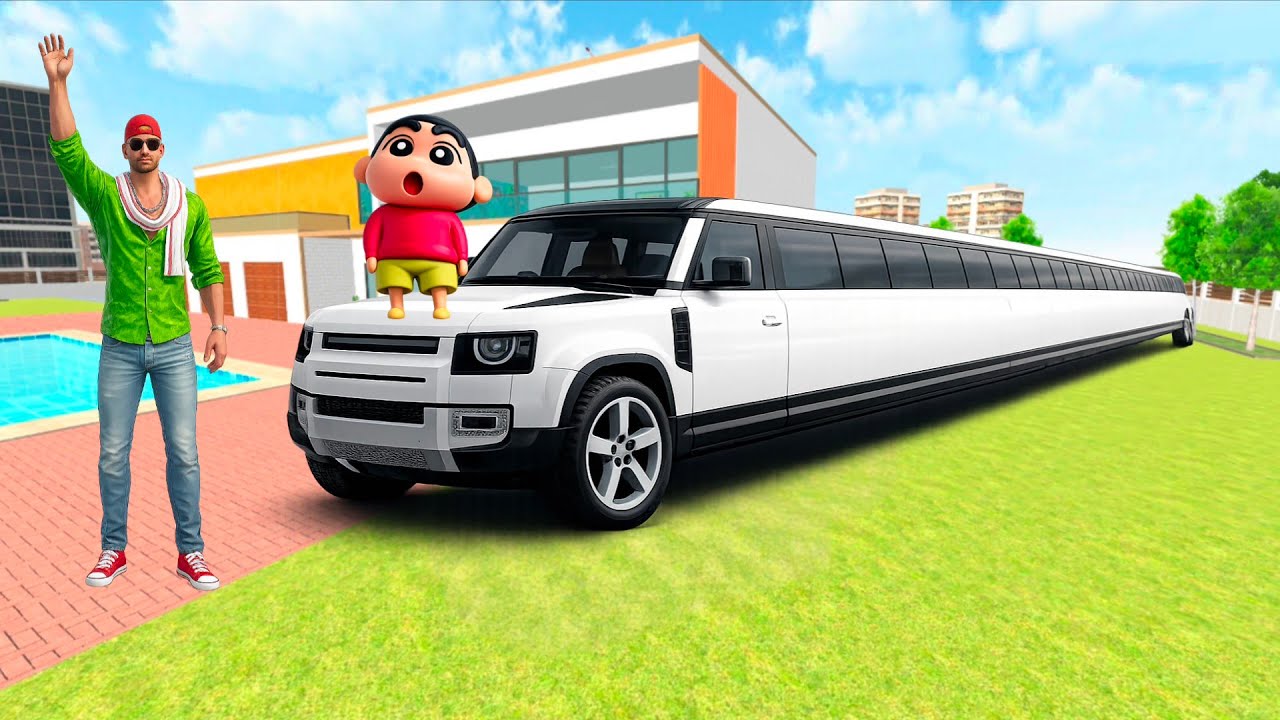 🎯Franklin And Shinchan Make 💥WORLD Longest Difender Car 🚗 in Indian theft auto simulator 3D 