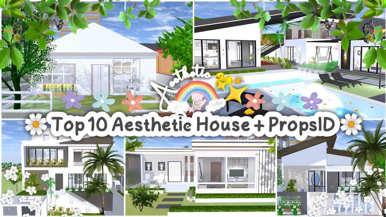 Top 10 Aesthetic House + PropsID🌼✨ : Sakura School Simulator