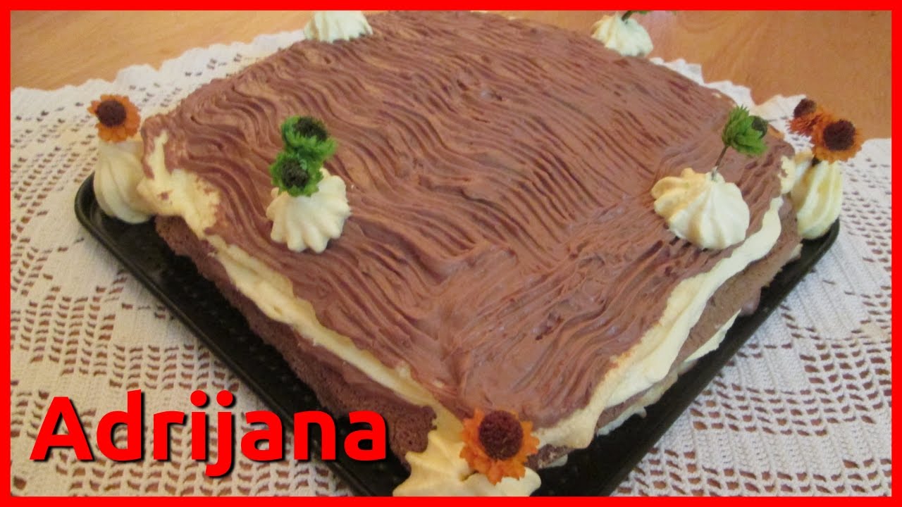 Kremasta zimska sladoled torta sa korama od belanaca