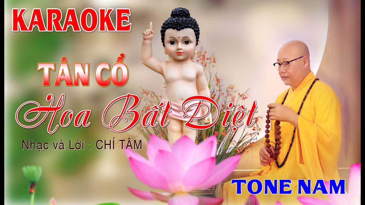 KARAOKE TONE NAM || TÂN CỔ HOA BẤT DIỆT || THÍCH NHUẬN THANH || CHÙA KHÁNH VÂN - LÂM ĐỒNG