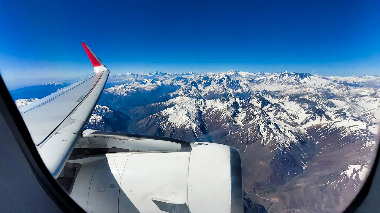 Despegue de SANTIAGO de CHILE y cruce de los ANDES | LATAM Airbus A321