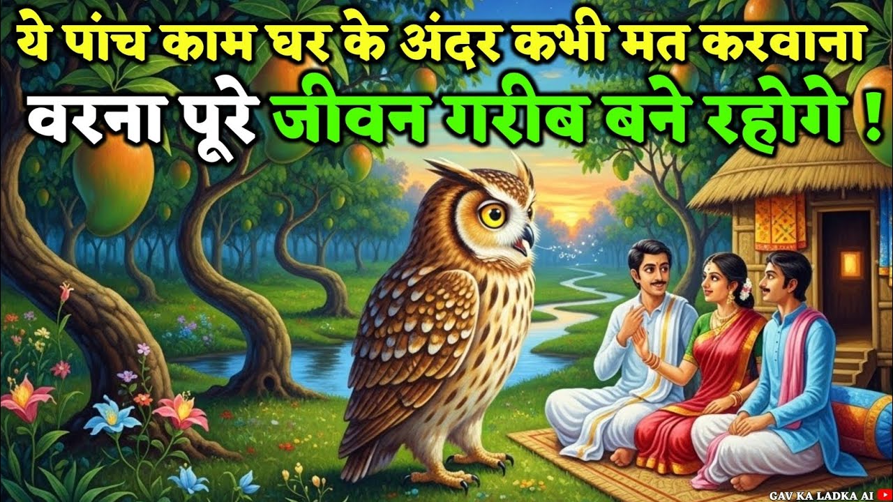 उल्लू ने बताया ये पांच काम घर के अंदर कभी मत करवाना, पूरे जीवन गरीब बने रहोगे !