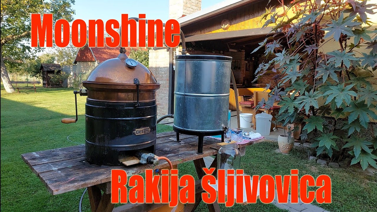 Pečenje rakije, priprema i bojanje rakije, sljivovica, Moonshine, Plums brandy
