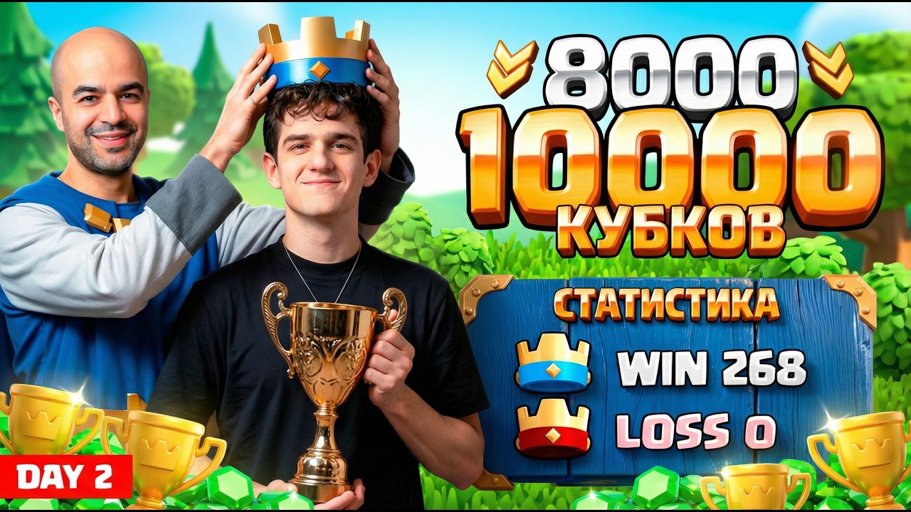 ЭВЕЛОН И НАРЕК ФИНАЛ ЧЕЛЛЕНДЖА С 0 ДО 10.000 КУБКОВ В CLASH ROYALE !