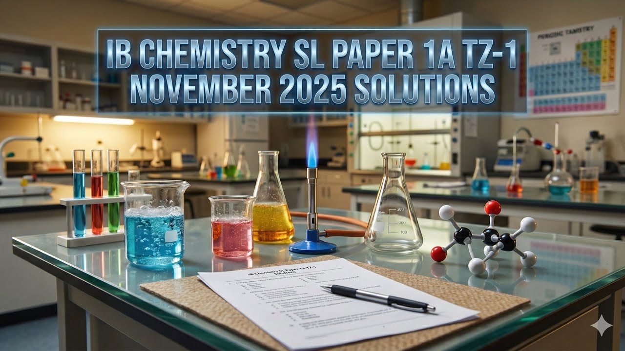 Решения к экзамену IB Chemistry SL Paper-1A TZ-1, ноябрь 2025 г.