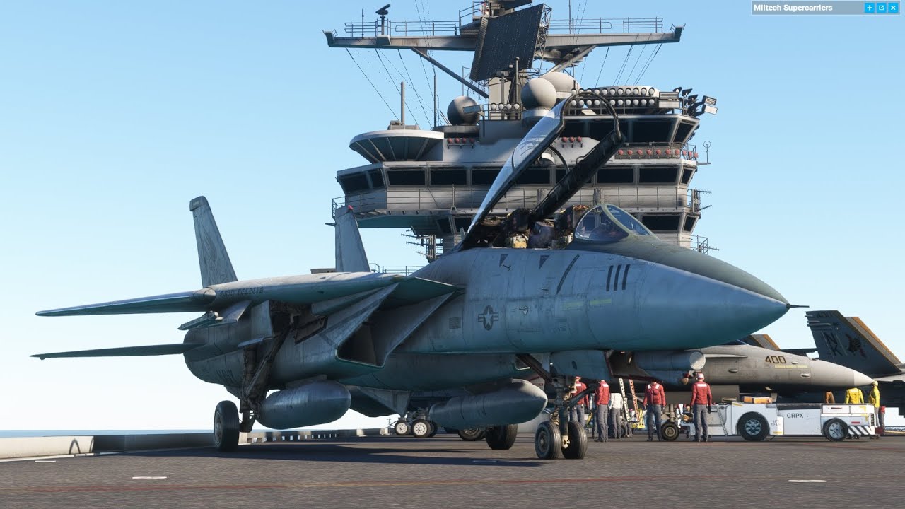 Первый (краткий) обзор дополнения Miltech Supercarriers для Microsoft Flight Simulator