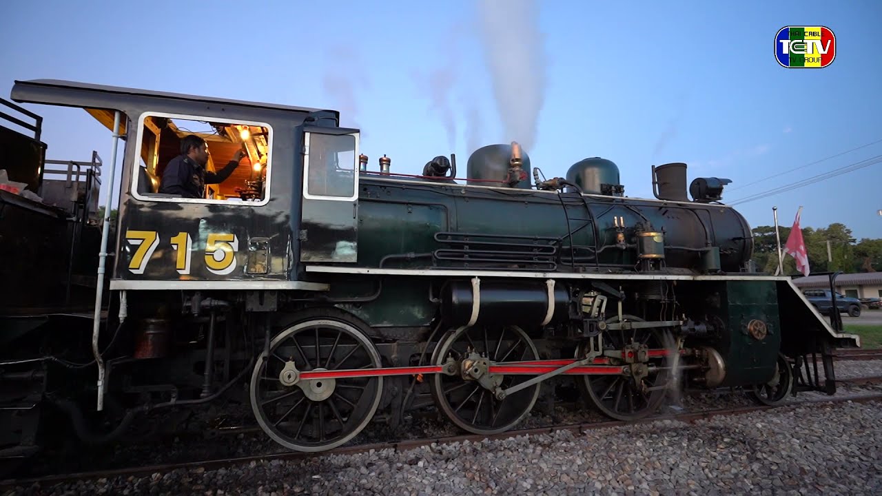 รถไฟหัวรถจักรไอน้ำ ( หาชมได้ยาก ) เข้าฉากการแสดงงานสะพาน