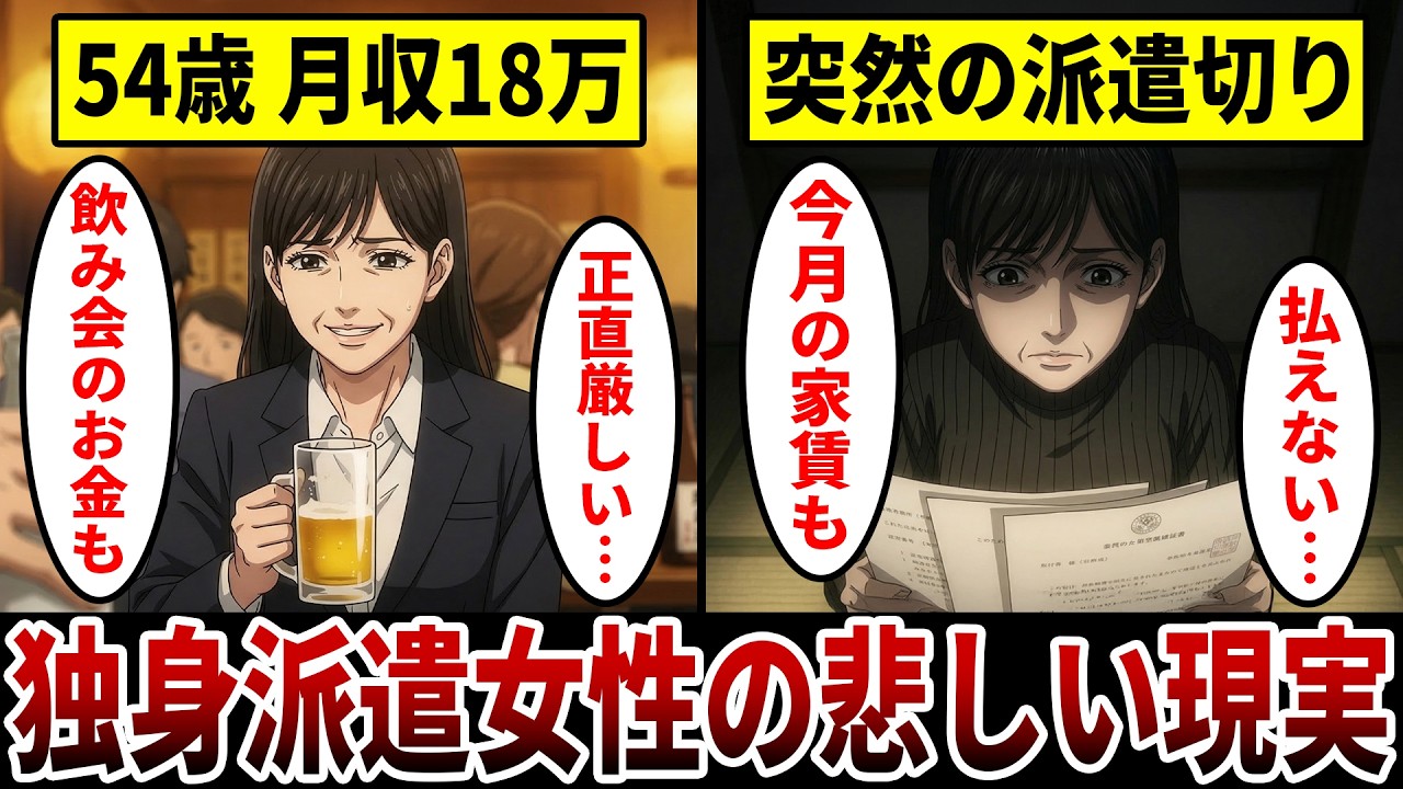 【漫画】就職氷河期世代が送るリアルな現実「50代で派遣生活」ギリギリの生活で派遣切りにあった女の末路…。