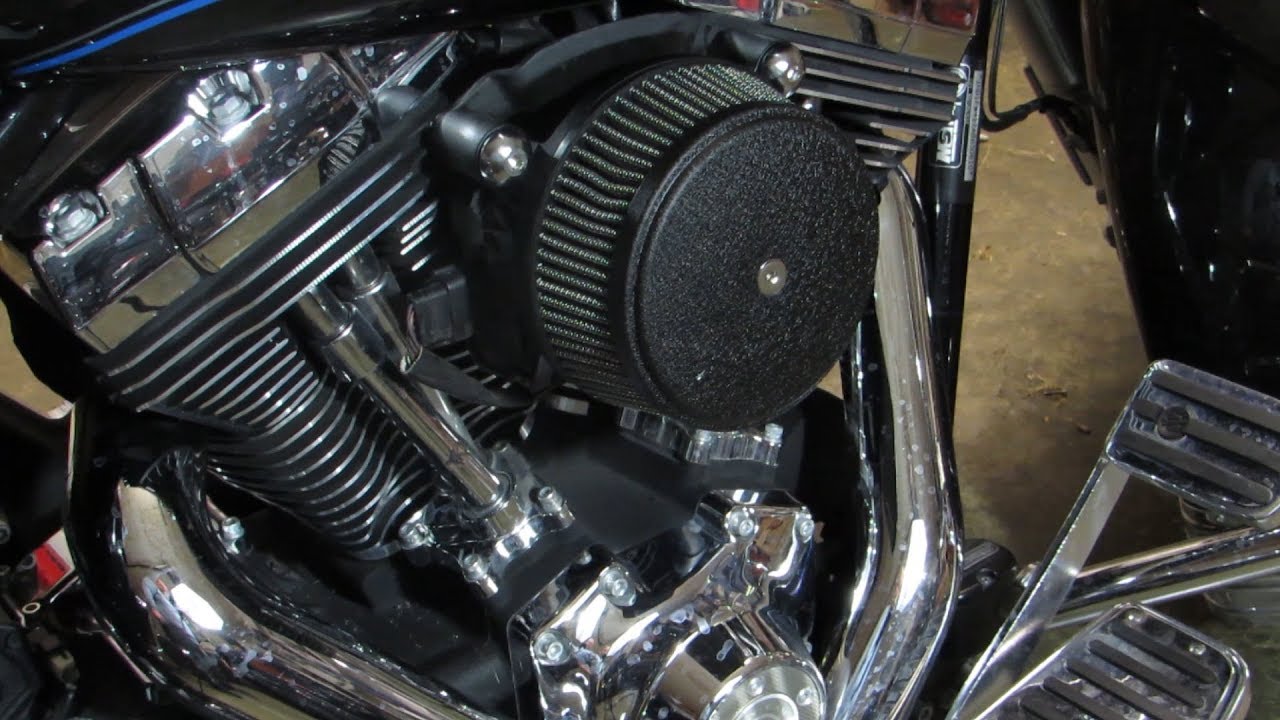 Установка воздушного фильтра Harley Road King Big Sucker &mdash; GetLowered.com