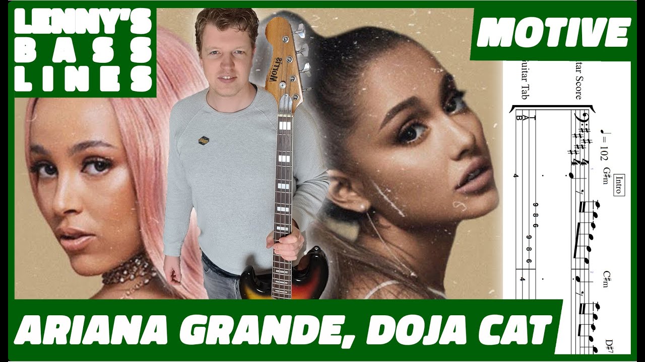 Ariana Grande, Doja Cat - Motive - Bass Line - Score - Tabs - Cover