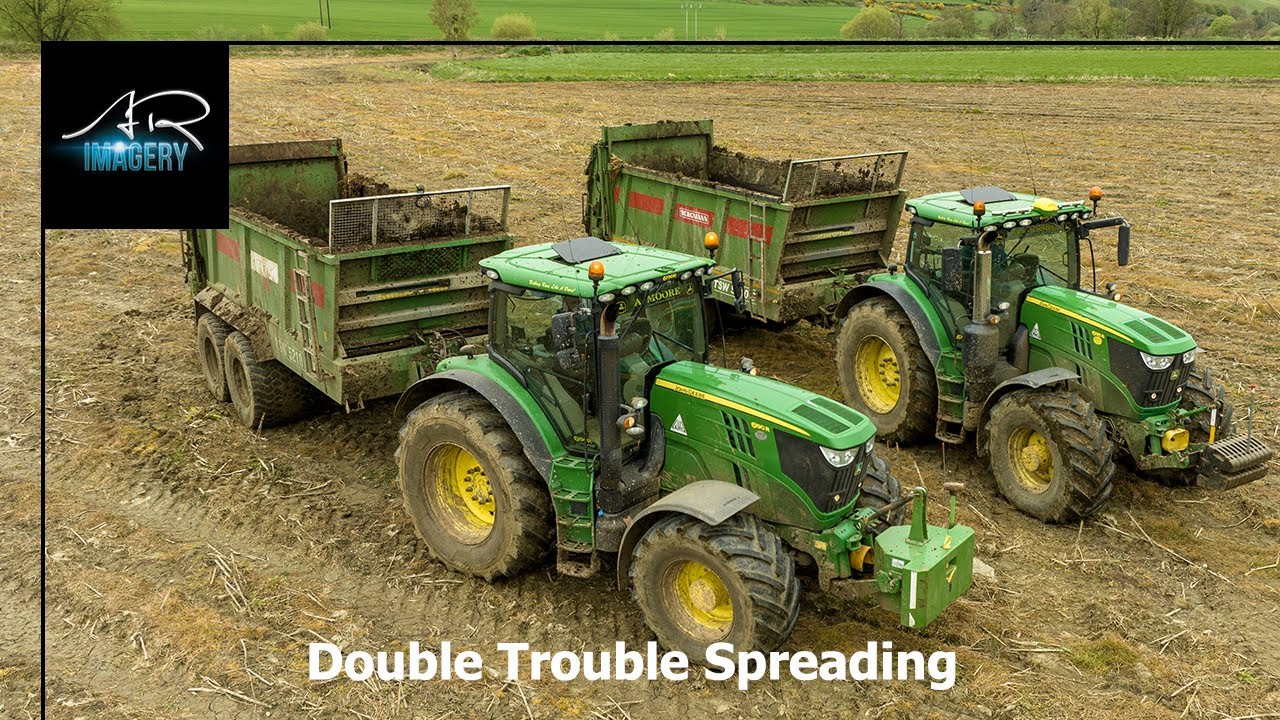 2 x John Deeres 2 x Bergmanns & 42m of spreading action