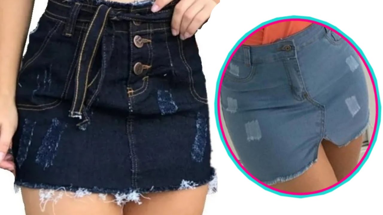 TRANSFORMEI UMA CALÇA EM UMA SAIA ||ficou top😱