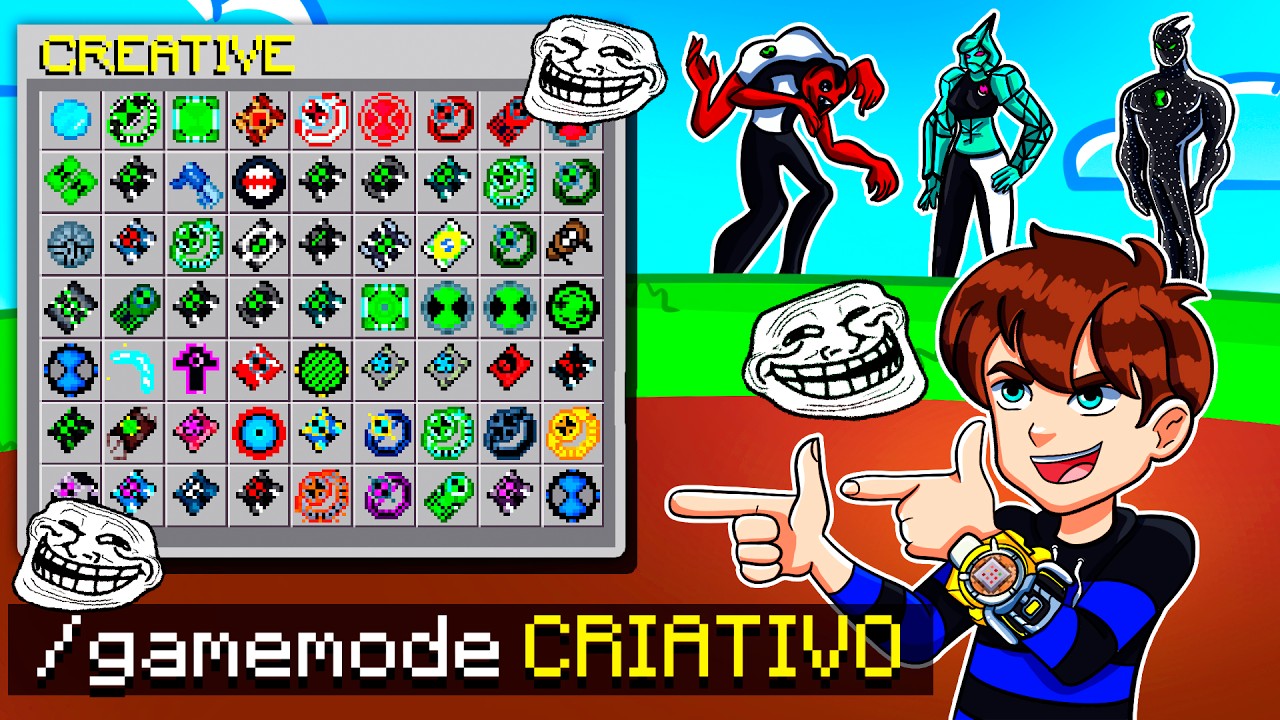 YOUTUBER VS CAÇADOR DO BEN 10 Mas… Trollei com CRIATIVO