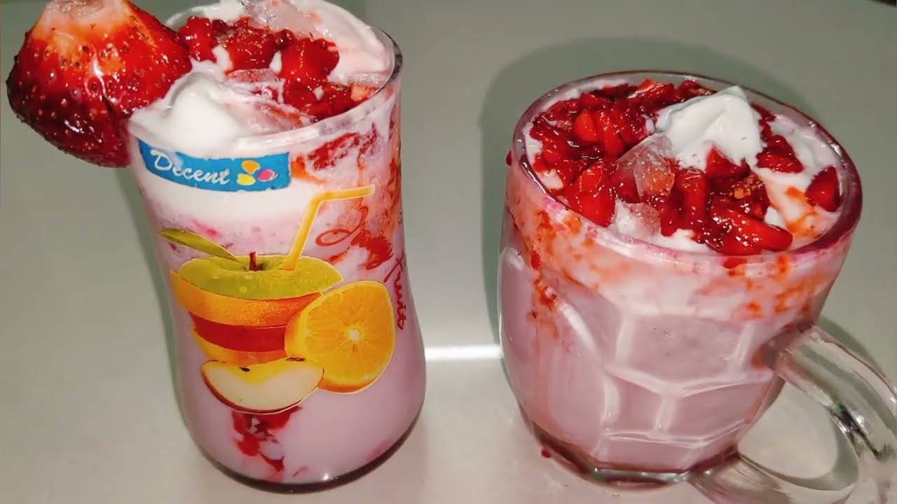 Ramadan special Strawberry 🍓 Milkshake Racipe by Zaika with kitchen 
