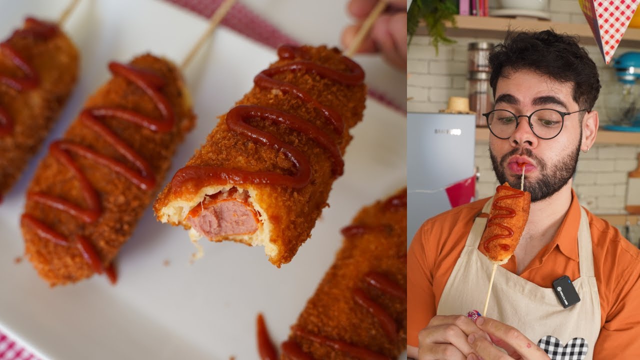 LANCHE FÁCIL E RÁPIDO | CACHORRO QUENTE NO PALITO OU HOT DOG COREANO