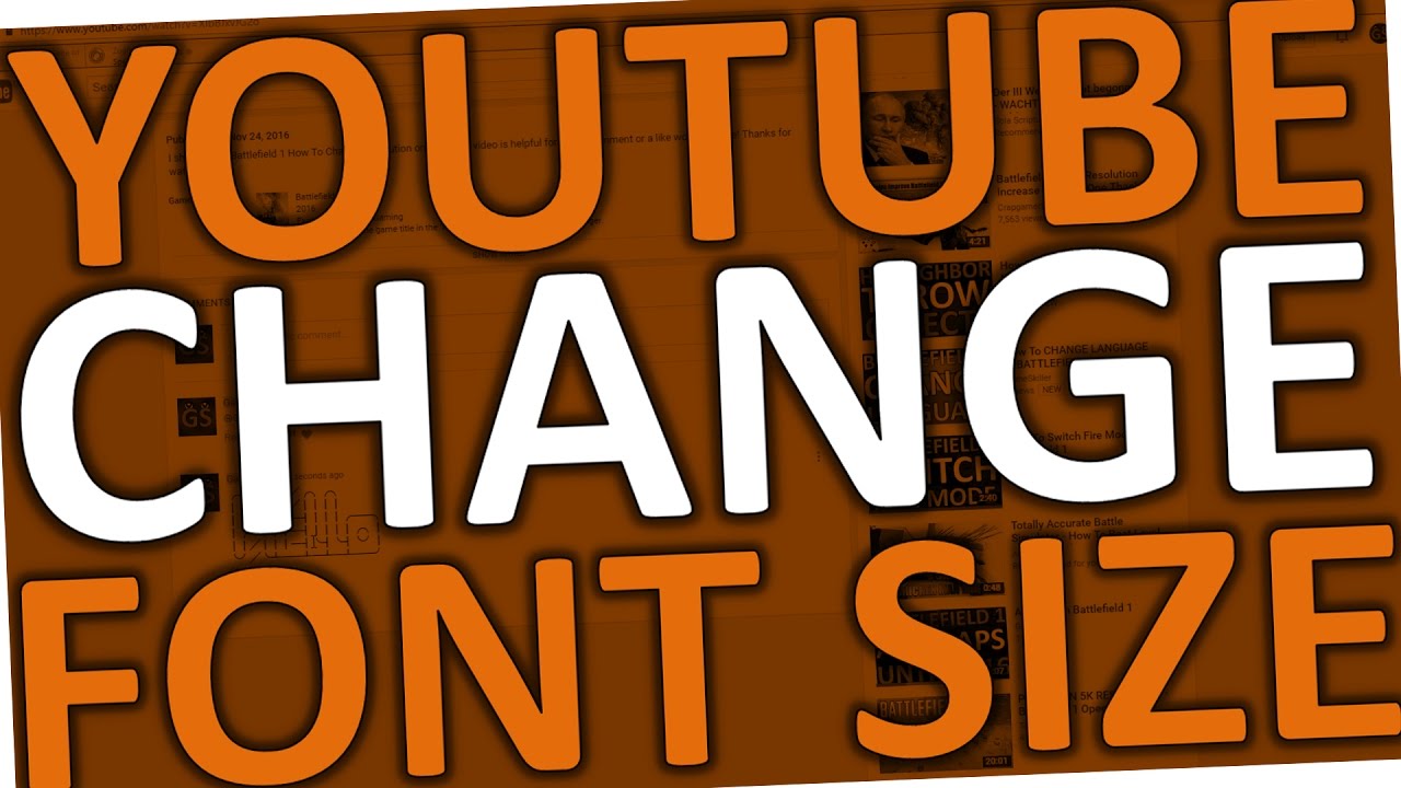 How To CHANGE FONT SIZE On YOUTUBE (Comments)