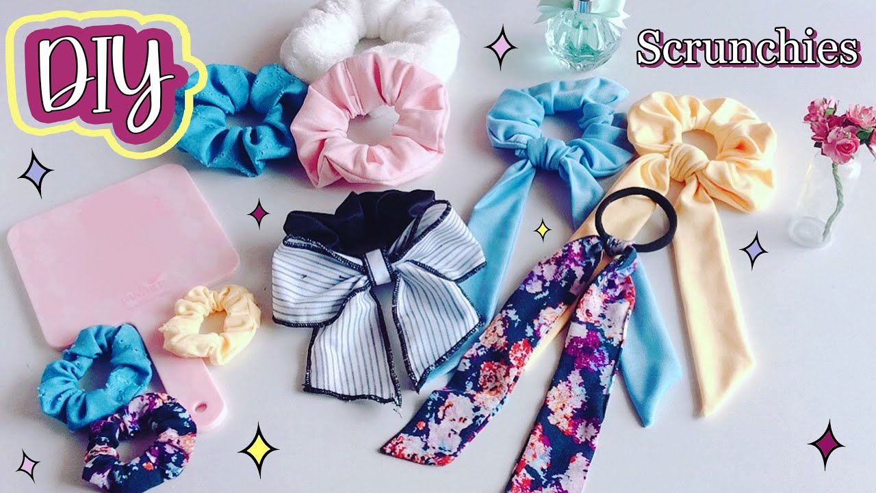 DIY | SCRUNCHIES & MINI SCRUNCHIES | Donas para el cabello ¡FÁCILES! - Kiosweet