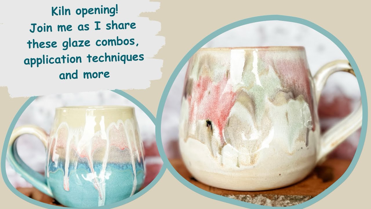Kiln opening, join me as I share glaze combos & application order, mayco, Amaco, spectrum and more