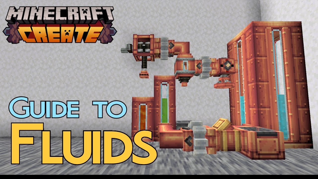 Minecraft Create Mod Tutorial (1.20.1): руководство для начинающих по жидкостям.