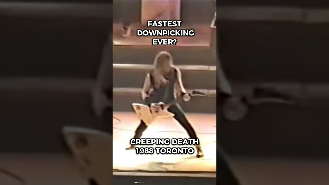 FASTEST DOWNPICKING EVER? JAMES HETFIELD-METALLICAS CREEPING DEATH LIVE TORONTO 86 #metallica #metal