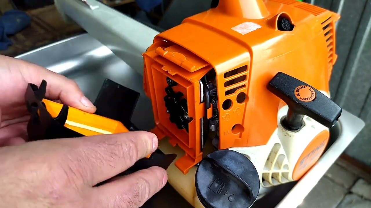 Stihl FS 300 wymiana membran, montaż gaźnika, regulacja i test w terenie.