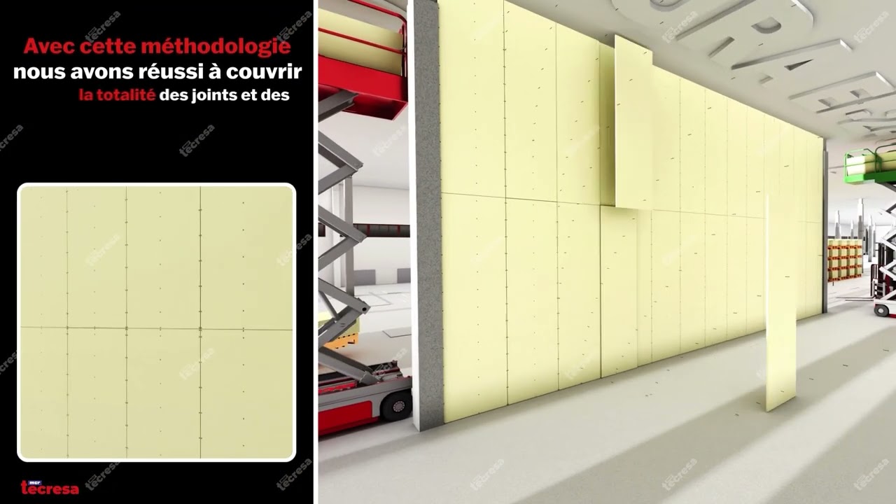 Processus de Construction Tecbor® PYL F Cloisons de Séparation de Grande Hauteur