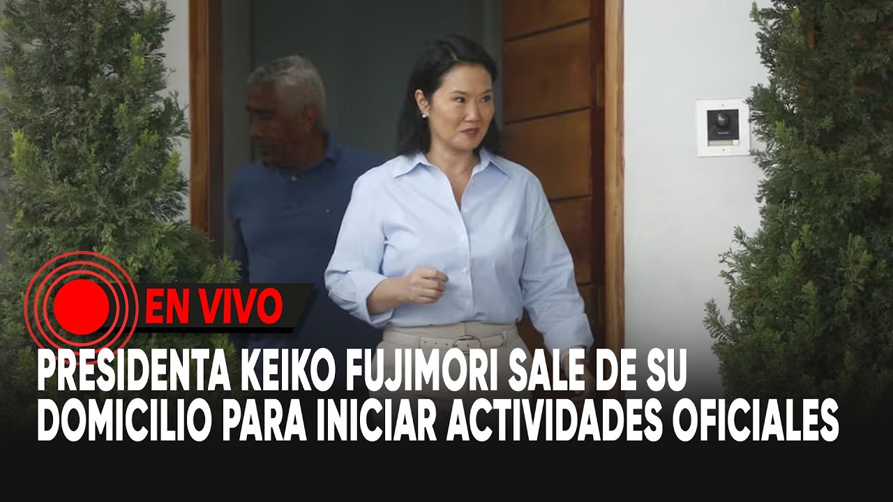Presidenta electa Keiko Fujimori sale de su domicilio para iniciar actividades oficiales