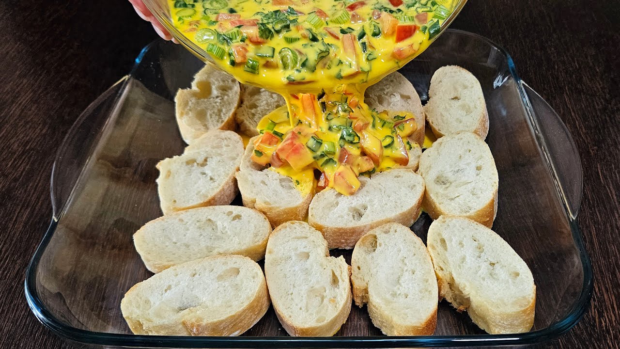 Это сочетание хлеба и яиц восхитительно, просто и вкусно. Я могу готовить его почти каждый день!