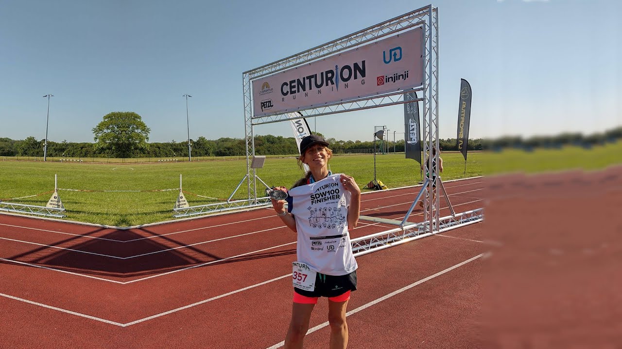 Jane running the Centurion South Downs Way 100 - June 2021