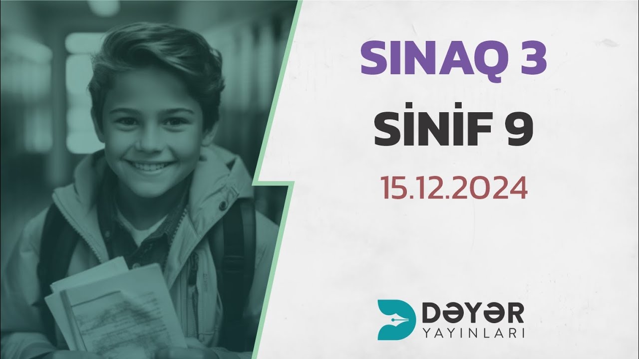 İngilis dili 9-cu sinif Dəyər Buraxılış Sınaq 3