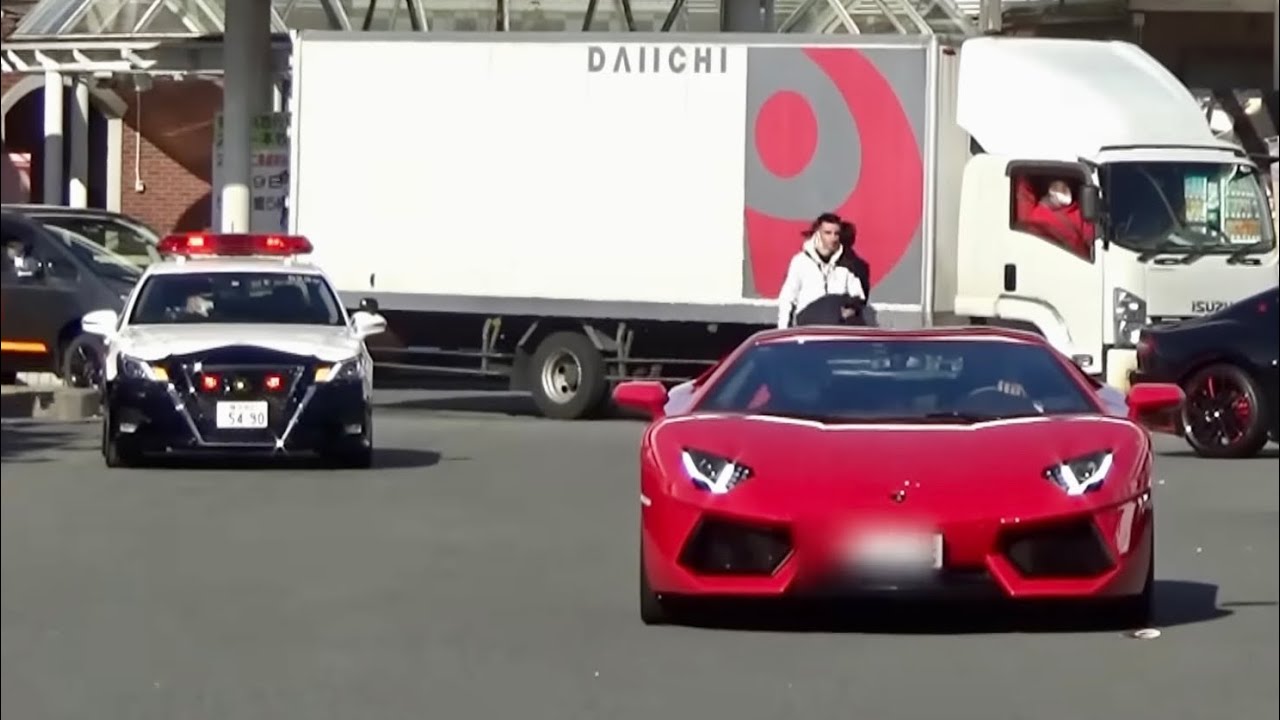 【大黒PA】閉鎖の瞬間 パトカー怒号の爆音サイレン吹鳴！ 駐車違反の車に対しレッカー車まで出動