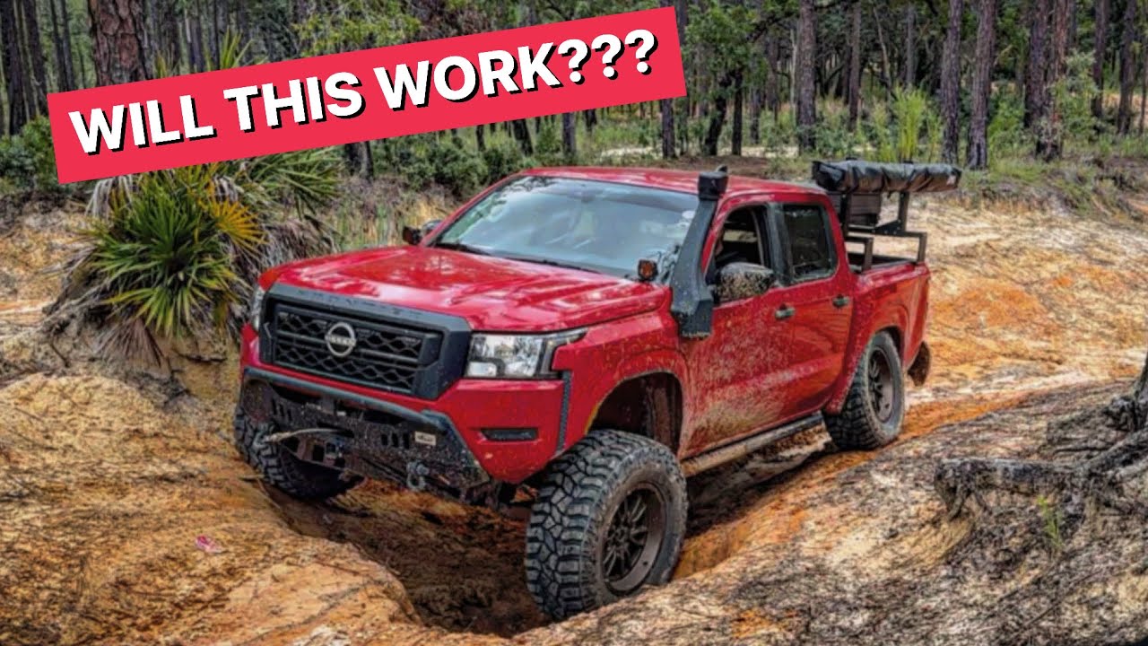 FORCED TO TAKE NEW LINES. Nissan Frontiers offroad