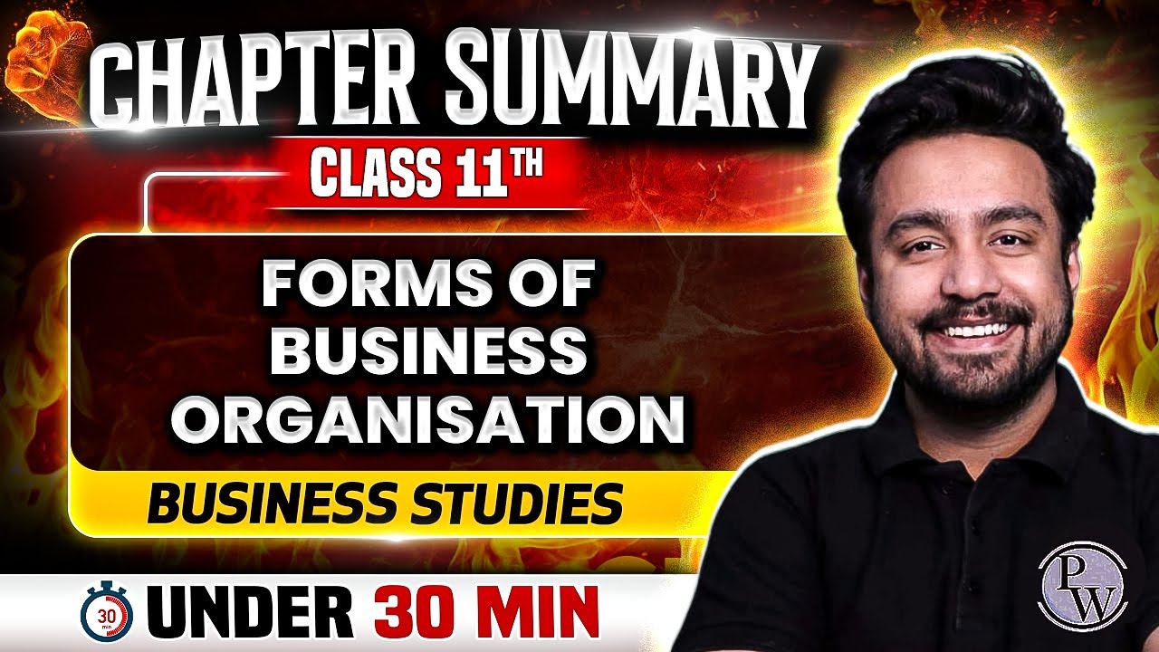 Forms of Business Organization under 30 Mins ⏰Class 11th Commerce