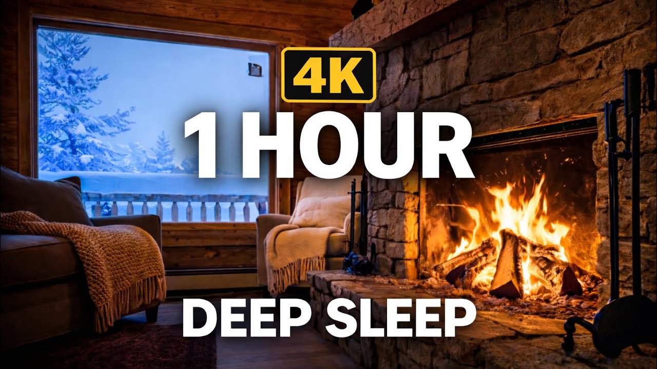 1 Saat Gerçek Şömine Sesi 🔥 Derin Uyku ve Odak İçin 4K#youtube 