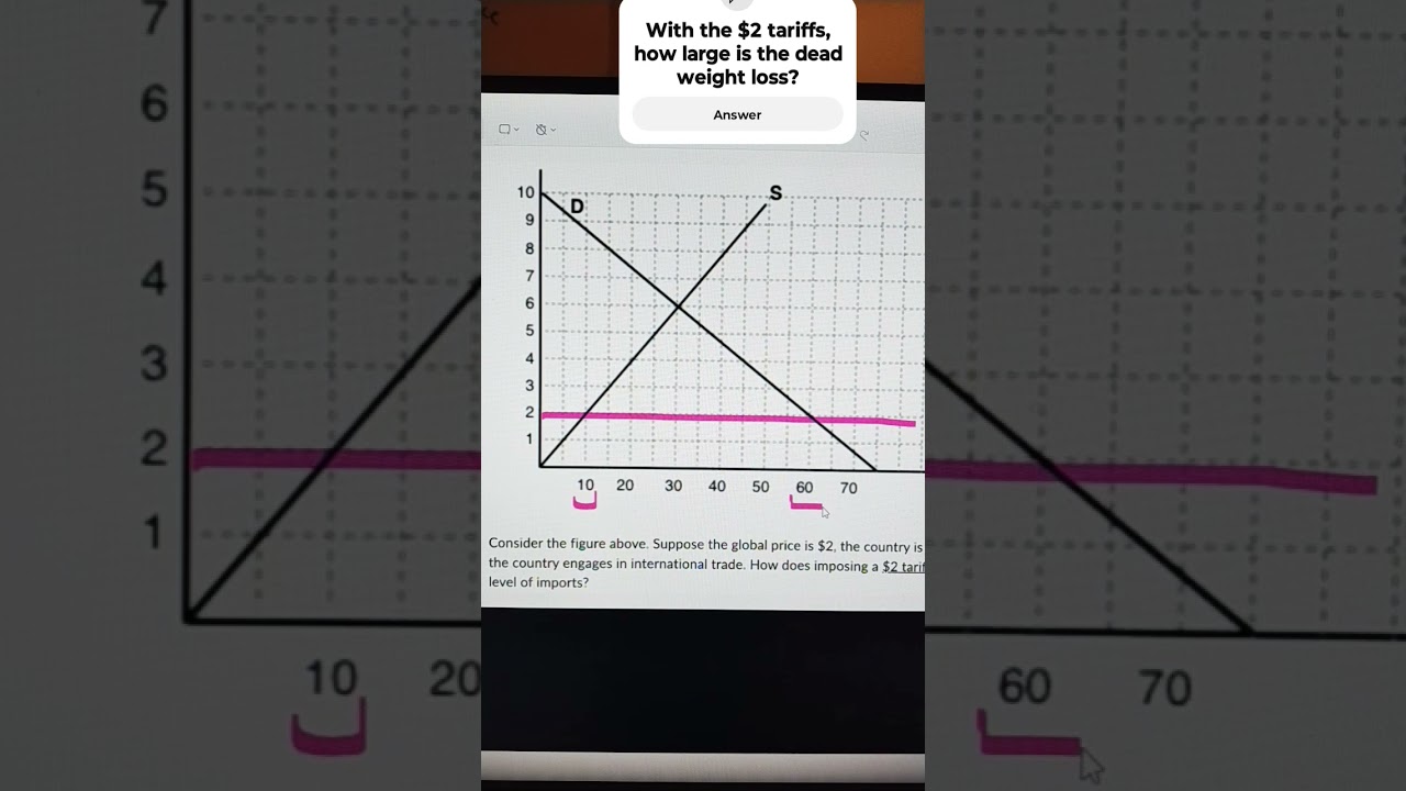 Tariffs on imports graph #economicsterm