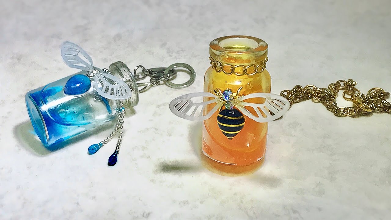 【UVレジン　100均】ハニー🐝ボトル作ってみました♡UV resin Honey bottle