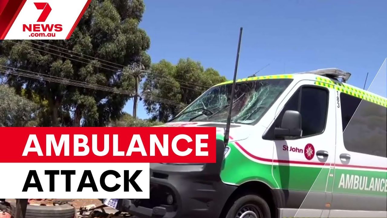 Man in coma after frenzied ambulance attack | 7NEWS