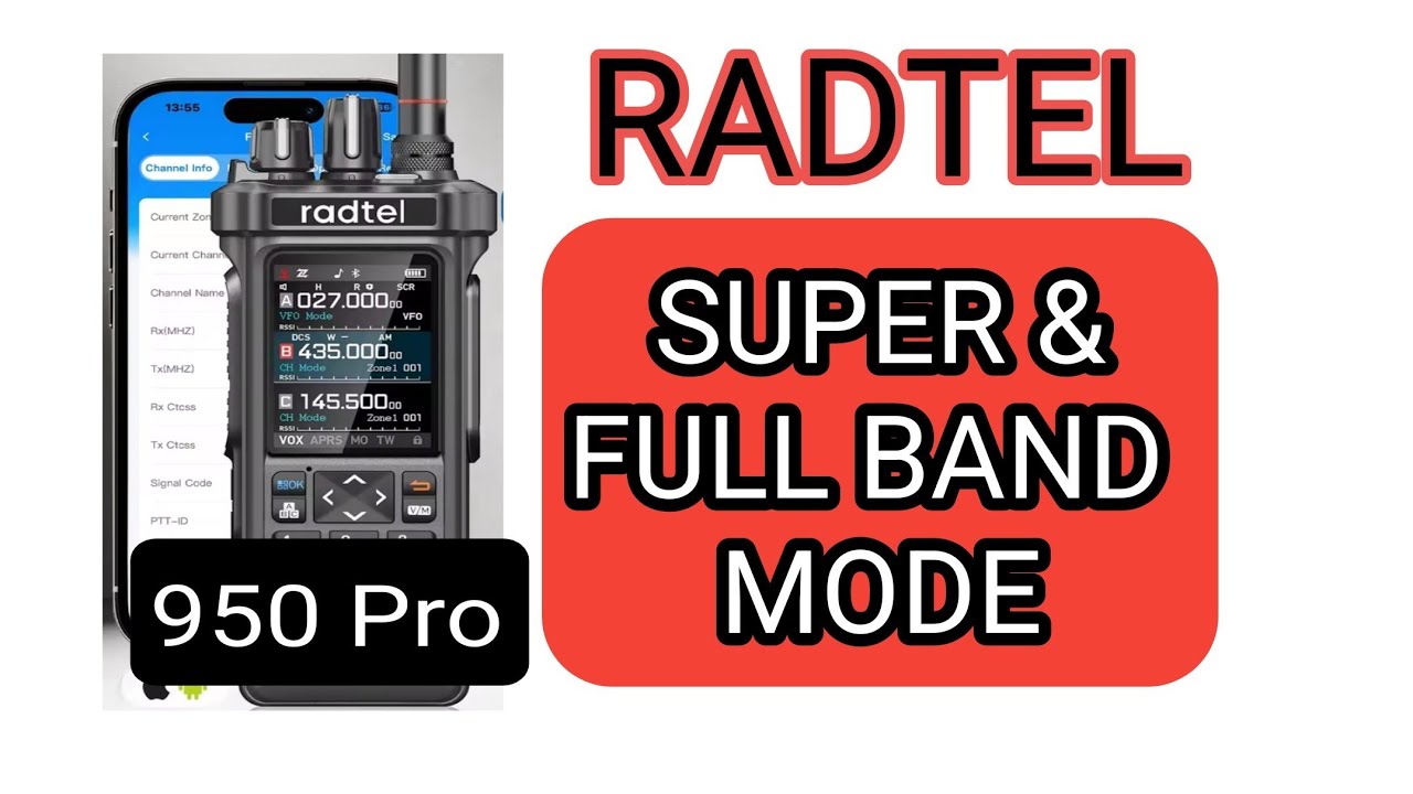 Radtel RT950, суперрежим и полнодиапазонный режим