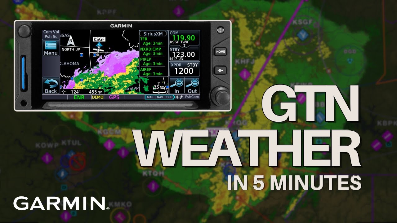 5-минутное обучение: погода на Garmin GTN 650Xi и 750Xi