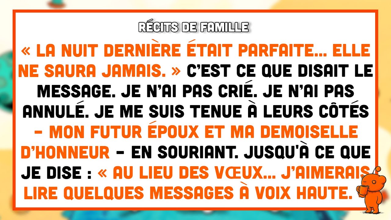 Le matin du mariage, j'ai lu un message de ma sœur à mon mari : « C’était parfait hier soir… »
