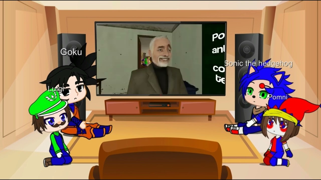 Gokú y Luigi y Sonic y pomni reaccionan a profesor Mario verde de Mariovz18.