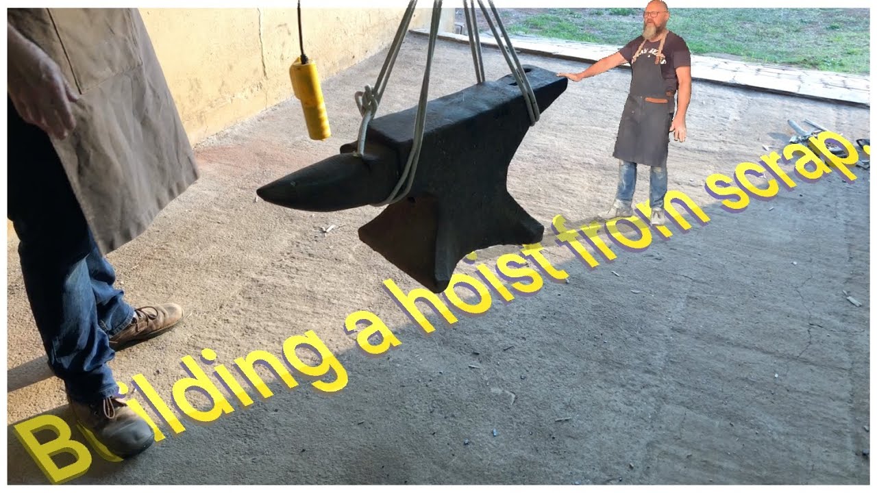 How to build a simple jib crane hoist using only scrap.